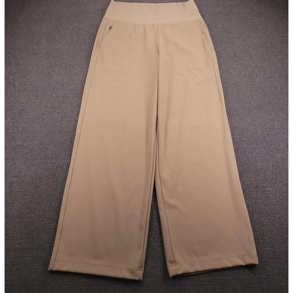 ATHLETA Pants Womens Size Medium Venice High Rise Wide Leg Athleisure Tan